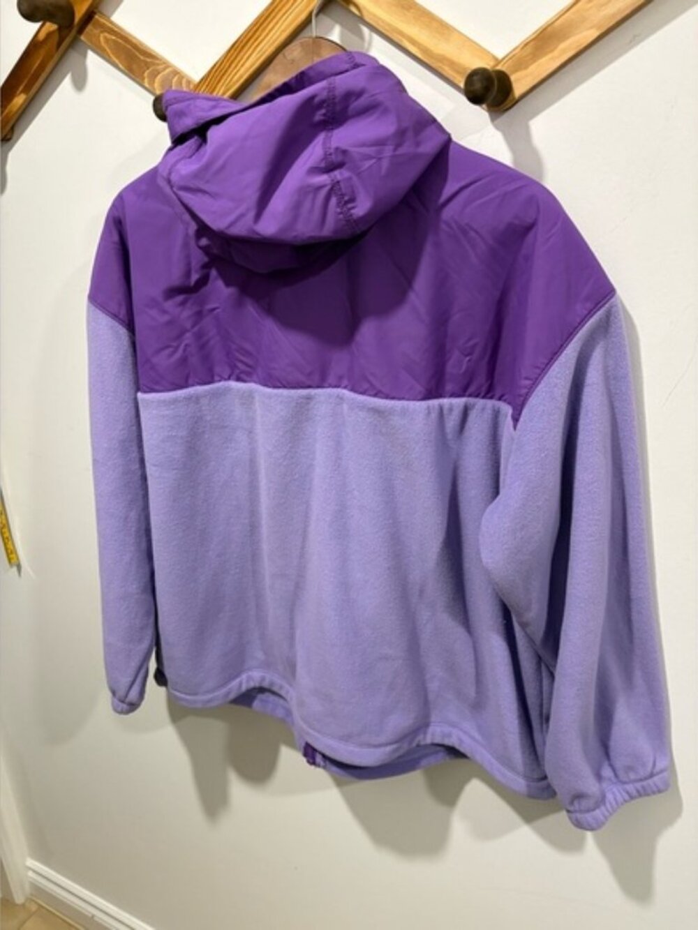 NWT Roots x Polartec Collaboration Two-Tone Purple Fleece Jacket Hoodie - Picture 10 of 10